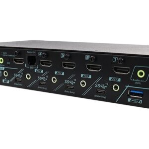 MKAG-8KT3114 4 Ports 8K HDMI KVM Switch with USB 3.2 Gen 2, HDCP Engine, EDID Management, Serial Control & Audio Embed/Extract