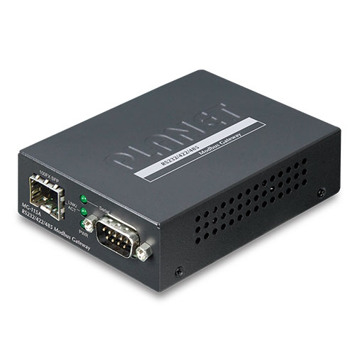 MG-115A 1-port RS232/422/485 Modbus Gateway with 1-Port 100BASE-FX SFP