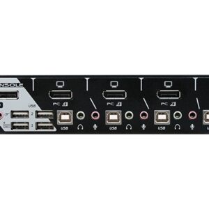 PAAG-114 4 Ports QHD DisplayPort KVM Switch with USB 2.0, Two-way Audio