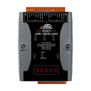 uPAC-5001D-CAN2 2-port CAN Programmable Controller with Series Port, Ethernet port, 7-segment Display & Programmable LEDs