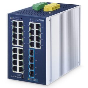 IGS-4215-24T4X Industrial L2+ 24-Port 10/100/1000T + 4-Port 10G SFP+ Managed Ethernet Switch