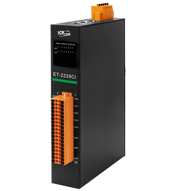 ET-2228CI Ethernet I/O Module with 8-ch AO with channel-to-channel isolation