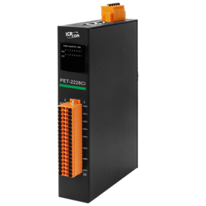 PET-2228CI PoE I/O Module with 8-ch AO with channel-to-channel isolation