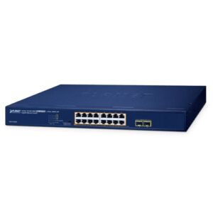 GSW-1820HP 6-Port 10/100/1000T 802.3at PoE + 2-Port 1000X SFP Gigabit Ethernet Switch