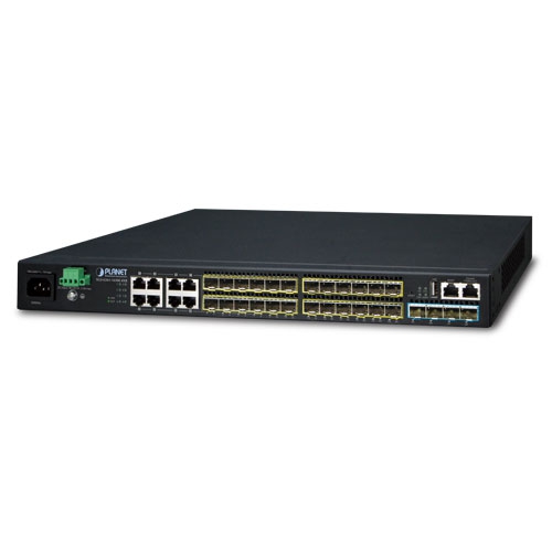 SGS-6341-16S8C4XR Layer 3 16-Port 100/1000X SFP + 8-Port Gigabit TP/SFP + 4-Port 10G SFP+ Stackable Managed Switch (100~240V AC, 36-75V DC)