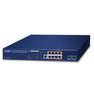 MGS-6320-8HP2X L3 4-Port 10/100/1000T 802.3at PoE + 4-Port 2.5G 802.3bt PoE + 2-Port 10G SFP+ Managed Switch