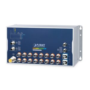 ITS-6326-16P2T2XS-WV Industrial L3 16-Port 10/100/1000T 802.3at PoE+ M12 + 2-Port 10GBASE-T M12 + 2-Port 10G Q-ODC Managed Ethernet Switch with dual wide voltage input of 24 to 110 VDC