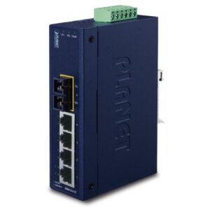 ISW-511T 4+1 100FX Port Multi-mode Industrial Ethernet Switch - 2km (-40~75 degrees C operating temperature)