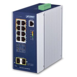 IGS-4215-4UP4T2S Industrial 4-Port 10/100/1000T 802.3bt PoE + 4-Port 10/100/1000T + 2-Port 100/1000X SFP Managed Switch