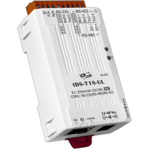 tDS-718-UL Tiny (1x RS-232/422/485) Serial-to-Ethernet Device Server with PoE (UL Approved)