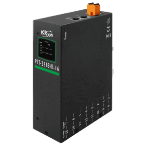 PET-2218H-16 POE I/O Module with 16-ch High Speed Thermocouple Input, Support Standard Thermocouple Connector