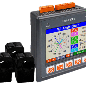 PM-5133-005P 3.5" Touch LCD screen, Modbus RTU, 3-phase power meter; includes 5A CT (Inside diameter 10 mm; wire lead 4 m) x 3