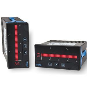 Digital panel meters with LED displays.