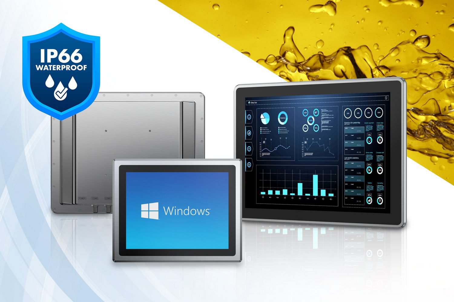 Touchscreen monitors with data visualization