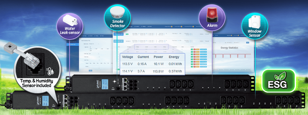 Data center monitoring equipment display