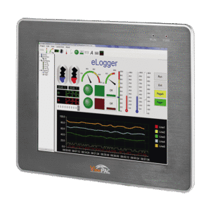 Industrial touchscreen with data graphs