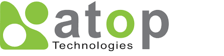 Atop Technologies logo in green and gray.