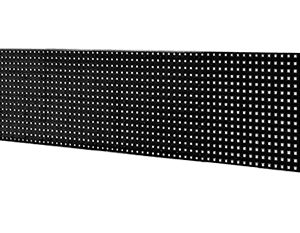LED display panel on black background