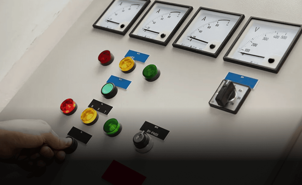 Hand operating industrial control panel