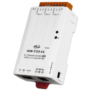 tGW-735-UL Tiny Modbus TCP to RTU/ASCII Gateway with PoE & 3-port RS-485 & UL Approved