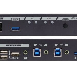 USW-KM302 2-Host USB Boundless KM Switch, USB Switch with USB HID, 5Gbps USB 3.0, Audio, Hotkey Switching & Mouse Roaming function